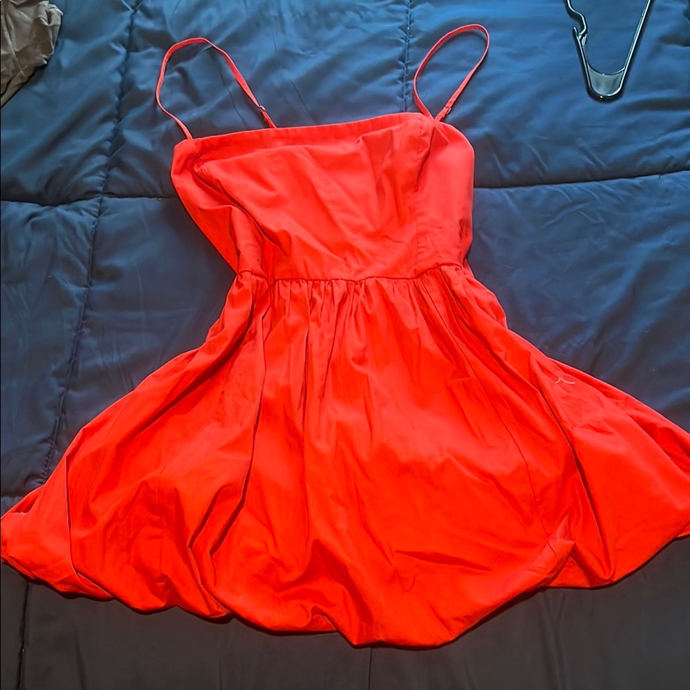 Abercrombie and fitch bubble Red Spaghetti Strap Dress